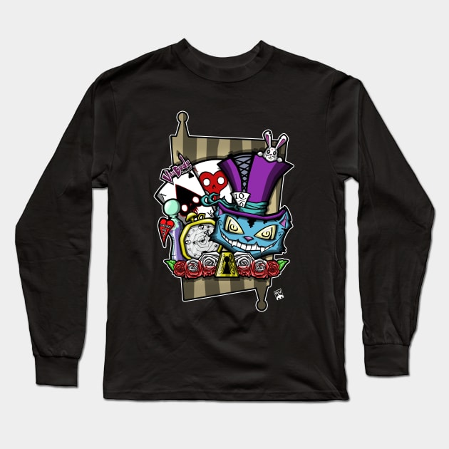 Wonderland Long Sleeve T-Shirt by VooDudeDesigns